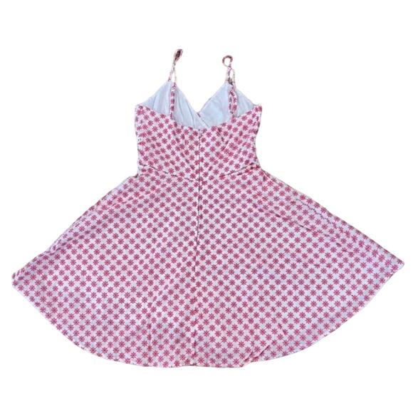 NWT Francesca's Collections Jun & Ivy Pink & White Eyelet Daisy Skater Dress - Picture 4 of 14